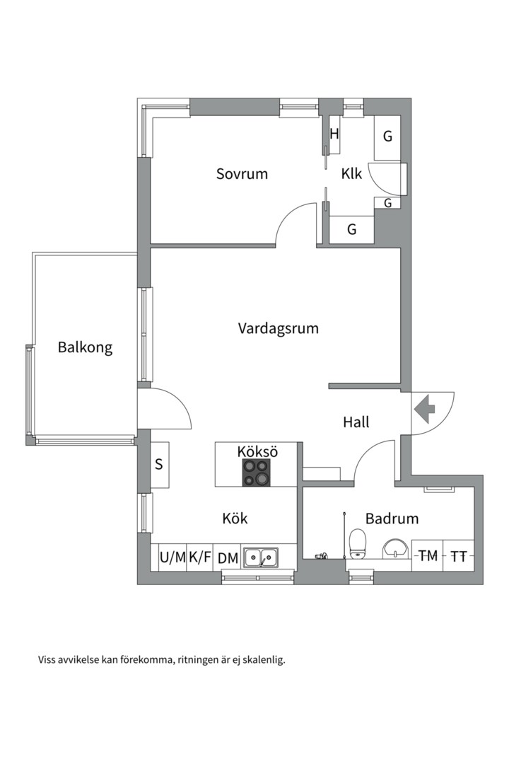 Planlösning från Norbyvägen 46G, Såld i Sommarro, Uppsala