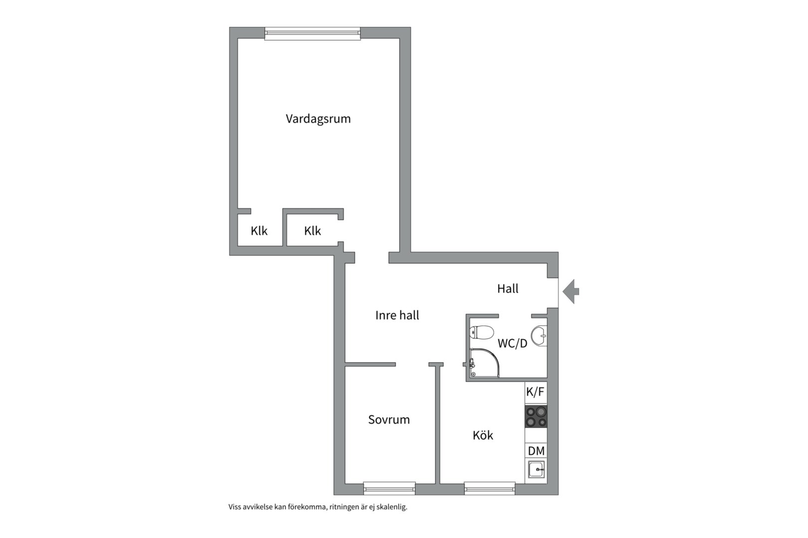 Planlösning från Botvidsgatan 6 B, Såld i Höganäs, Uppsala