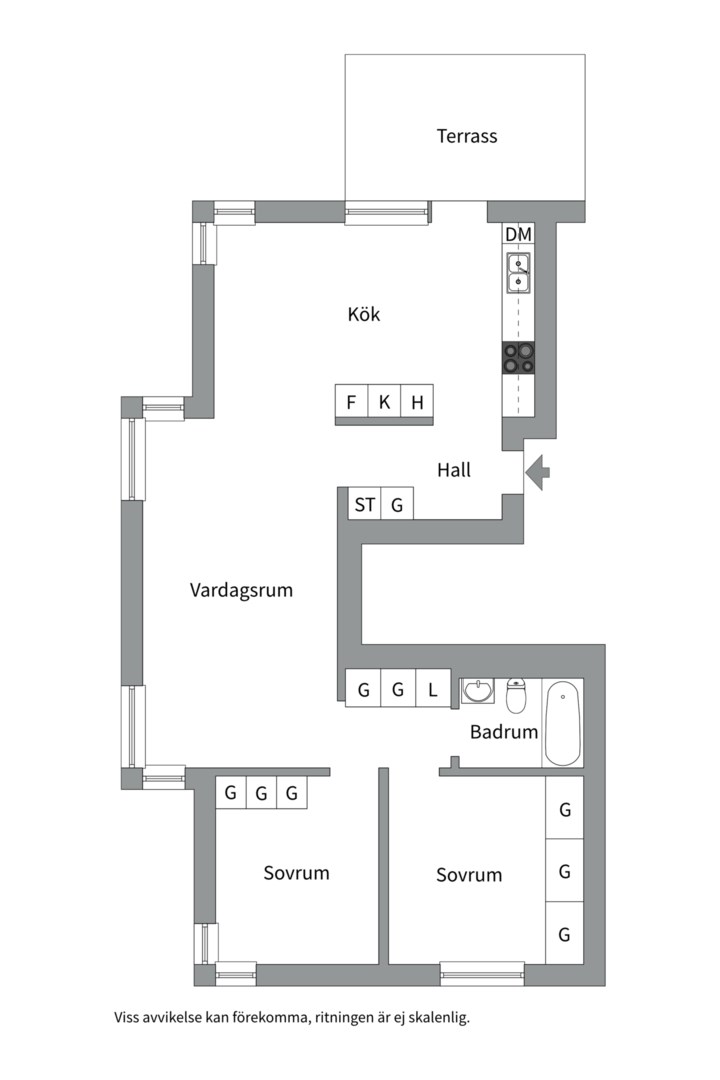 Planlösning från Eva Lagerwalls väg 28, Såld i Ulleråker, Uppsala