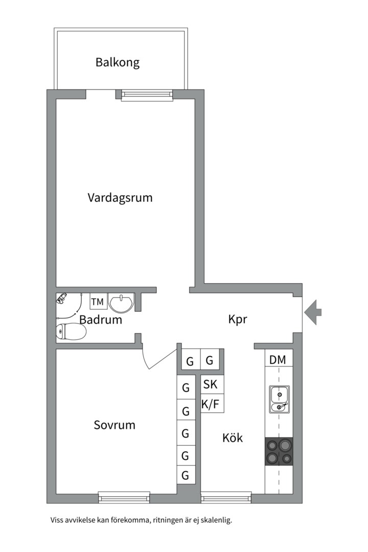 Bostadsbild från Sibyllegatan 18D, Såld i Luthagen, Uppsala