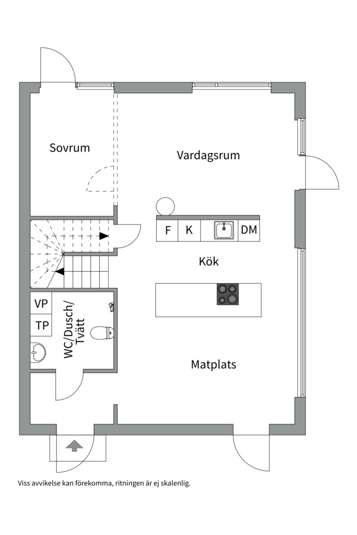 Planlösning från Storstensvägen 40, Såld i Lindbacken, Uppsala