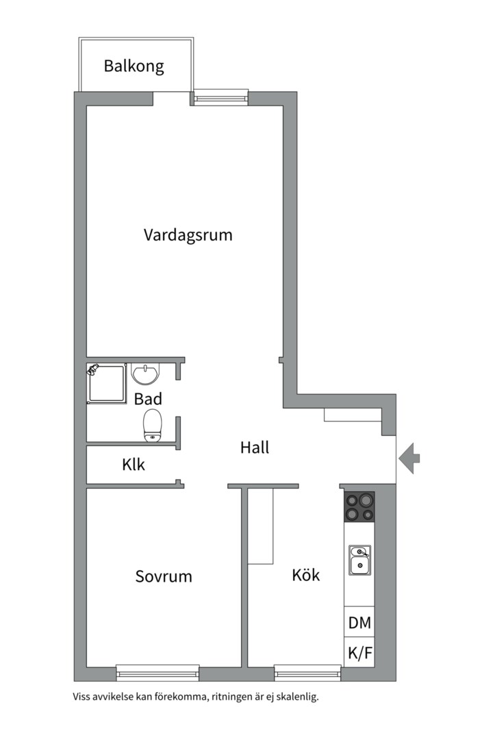 Planlösning från S:t Persgatan 47 B, Såld i Höganäs, Uppsala