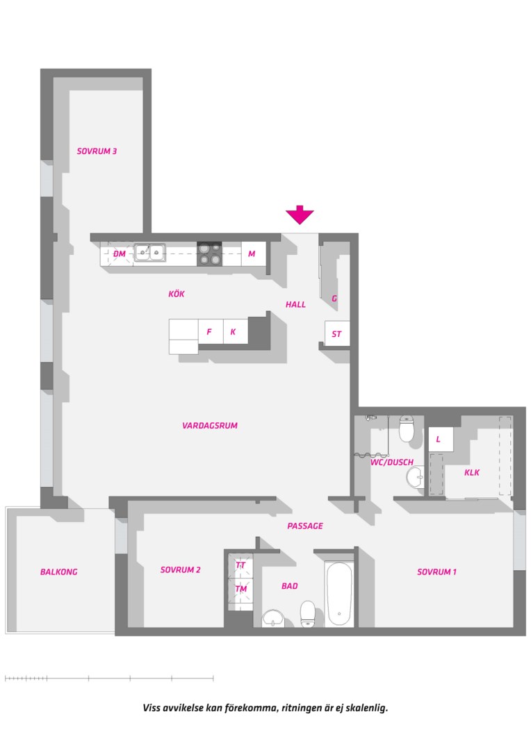 Planlösning från Formgatan 3, Såld i Luthagen, Uppsala