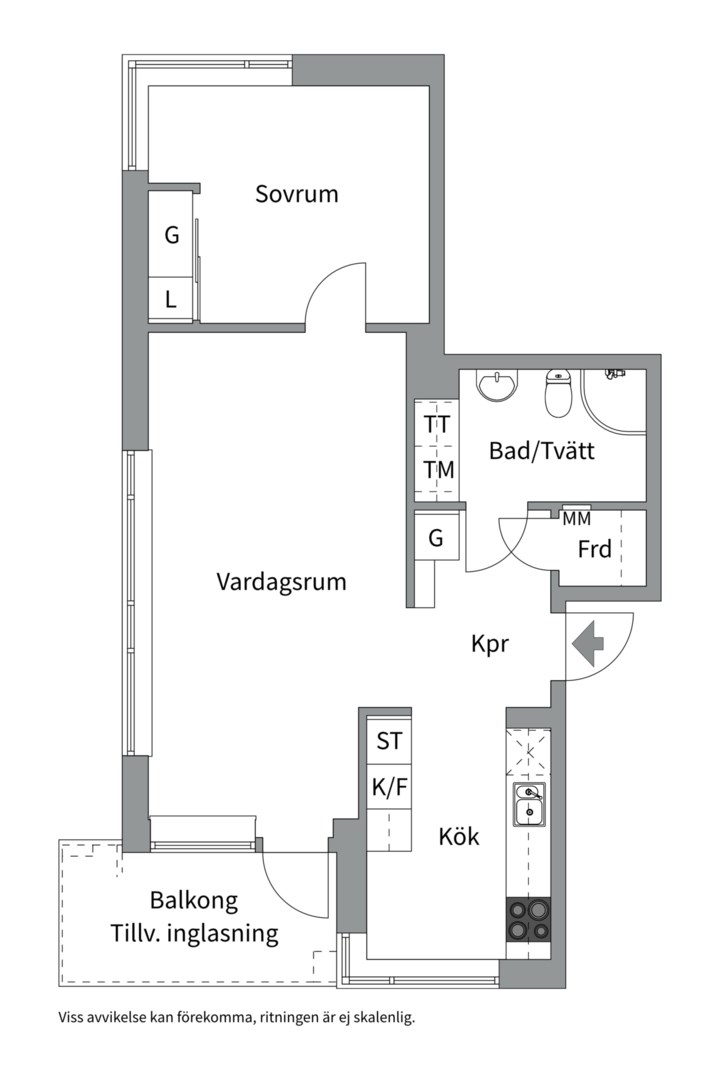Planlösning från Solskensgatan 17, Såld i Gränby backe, Uppsala