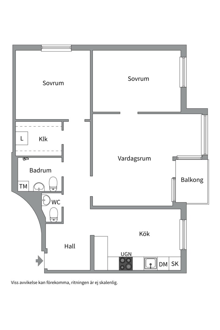 Planlösning från Sandhamnsgatan 25, 5 tr, Såld i Gärdet, Stockholm
