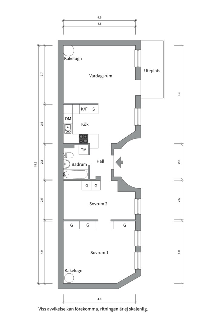 Planlösning från Pipersgatan 26, Kommande i Kungsholmen - Rådhuset, Stockholm