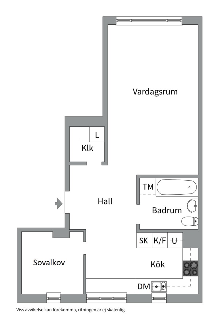 Planlösning från Gustaf Kjellbergs väg 8, Såld i Ulleråker, Uppsala