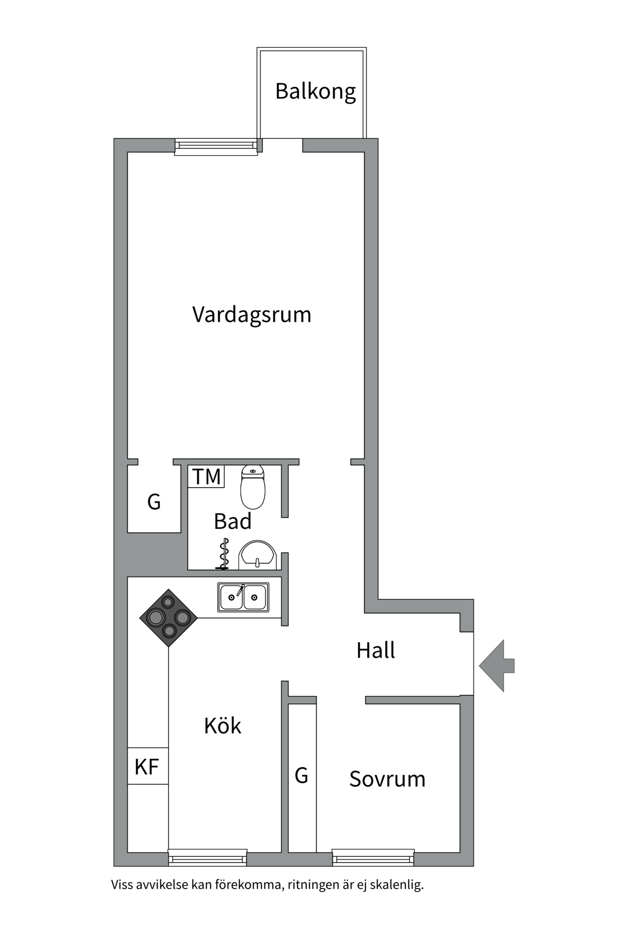 Bostadsbild från Norrtäljegatan 11 B, Såld i Fålhagen, Uppsala
