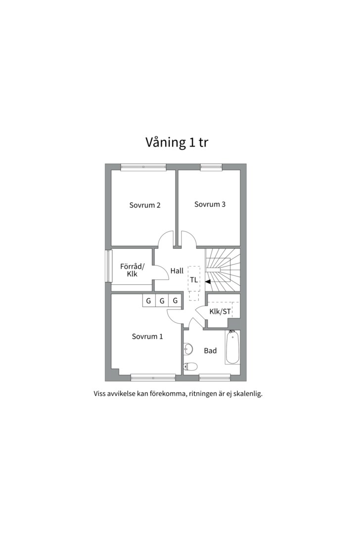 Planlösning från Varggropsvägen 42, Kommande i Björklinge, Uppsala