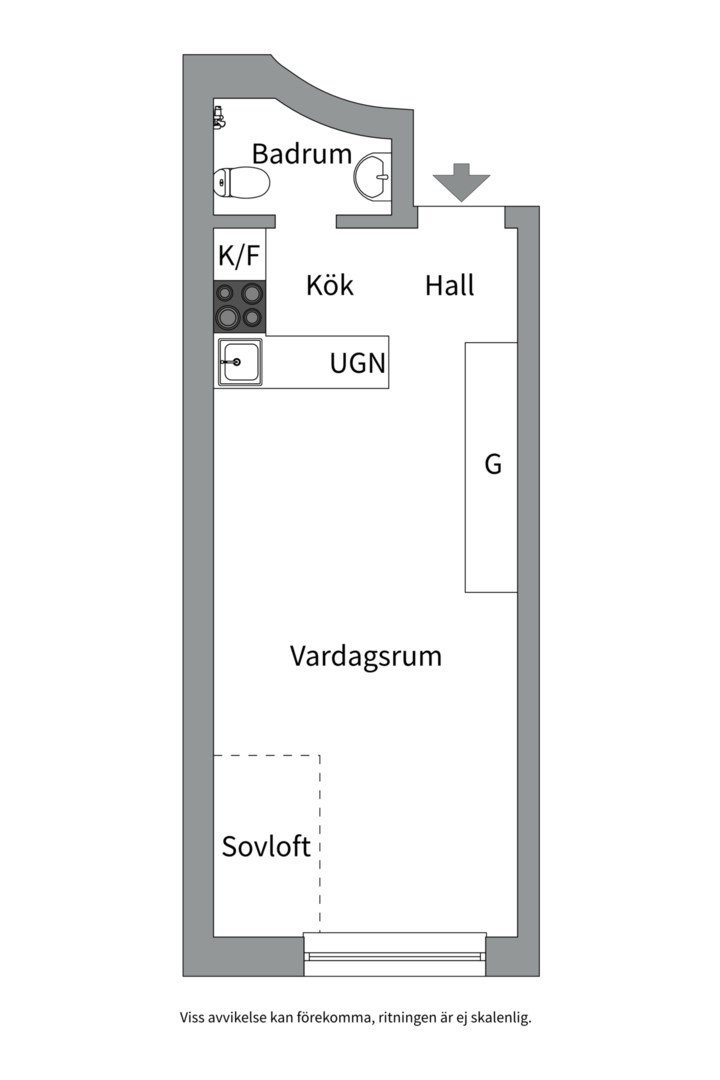 Planlösning från Hästholmsvägen 10, Till salu i Södermalm - Danviksklippan, Stockholm