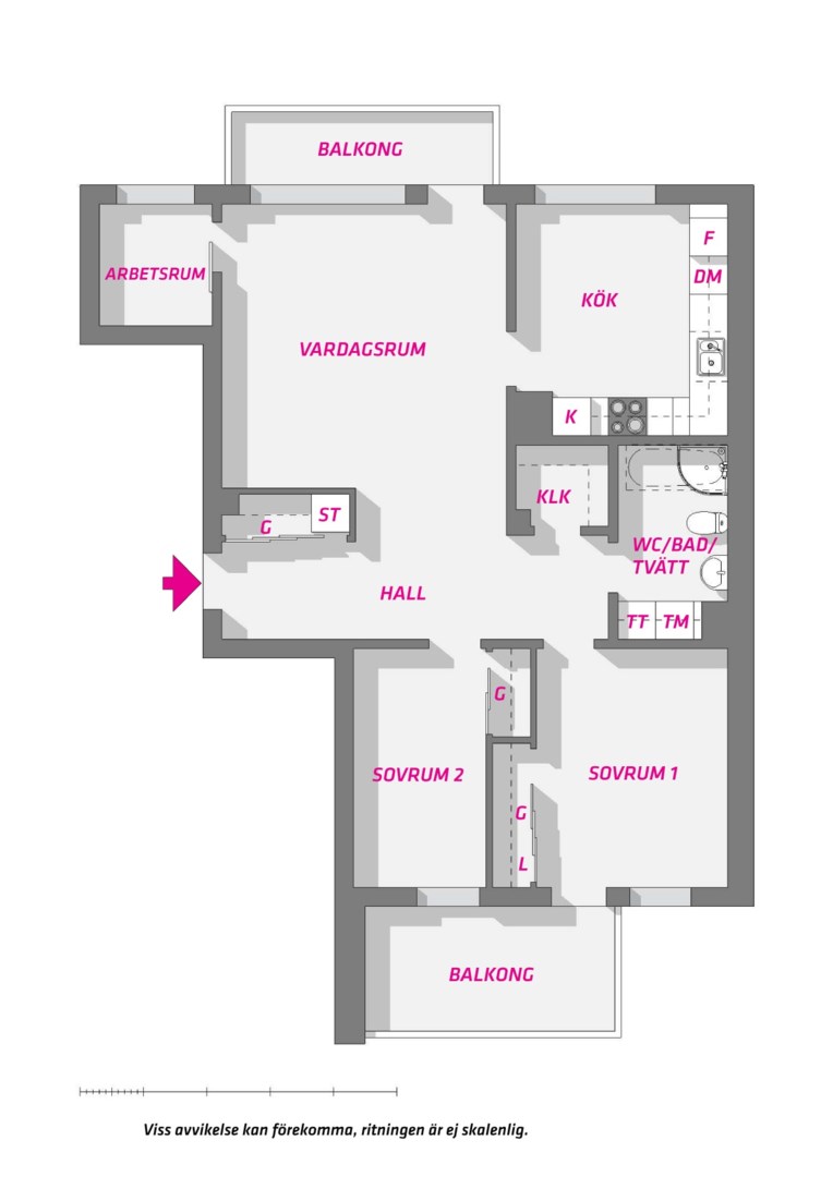 Planlösning från Muningatan 23, Såld i Kungsängen, Uppsala