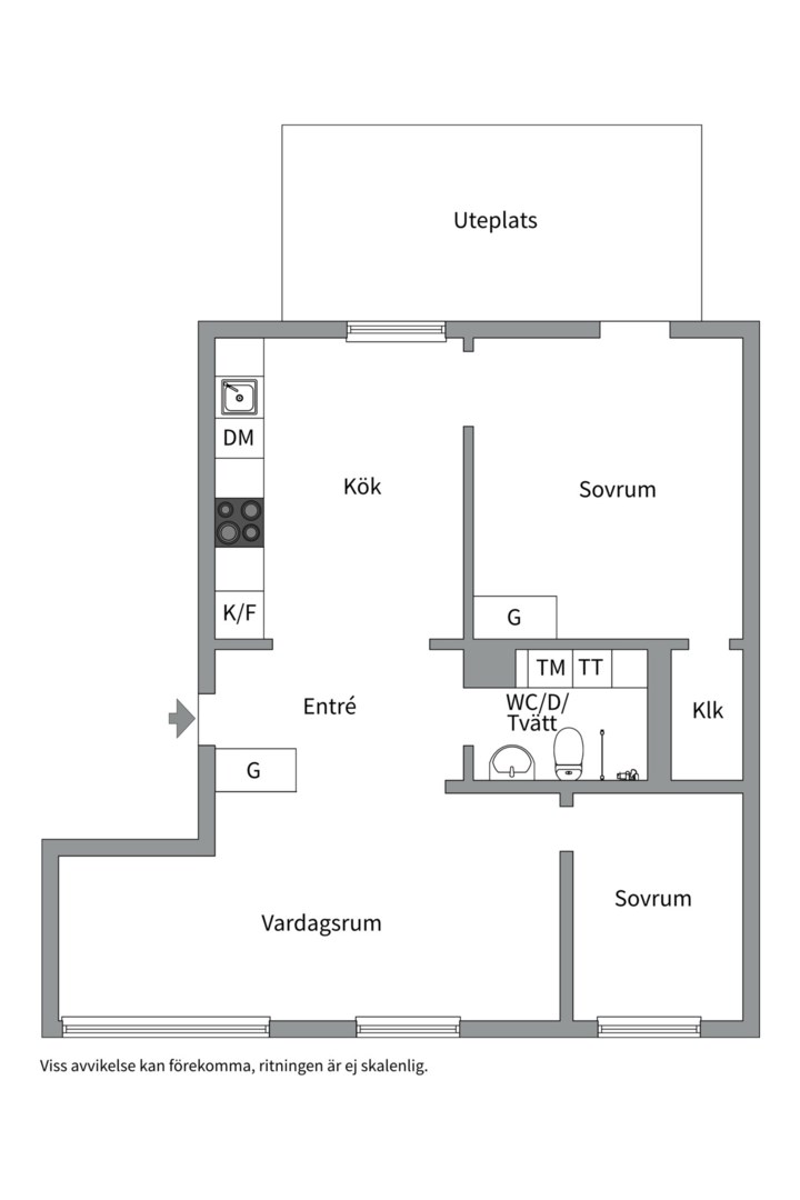 Planlösning från S:t Persgatan 23 B, Såld i Centrum, Uppsala