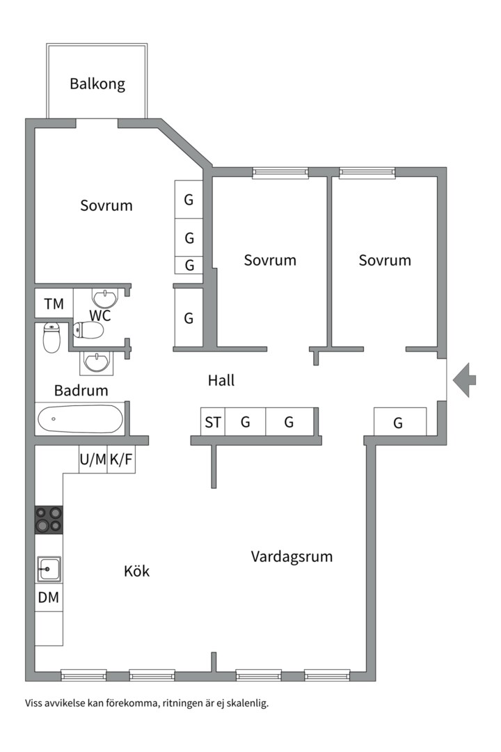Planlösning från Sankt Eriksgatan 16, 1tr, Såld i Kungsholmen, Stockholm