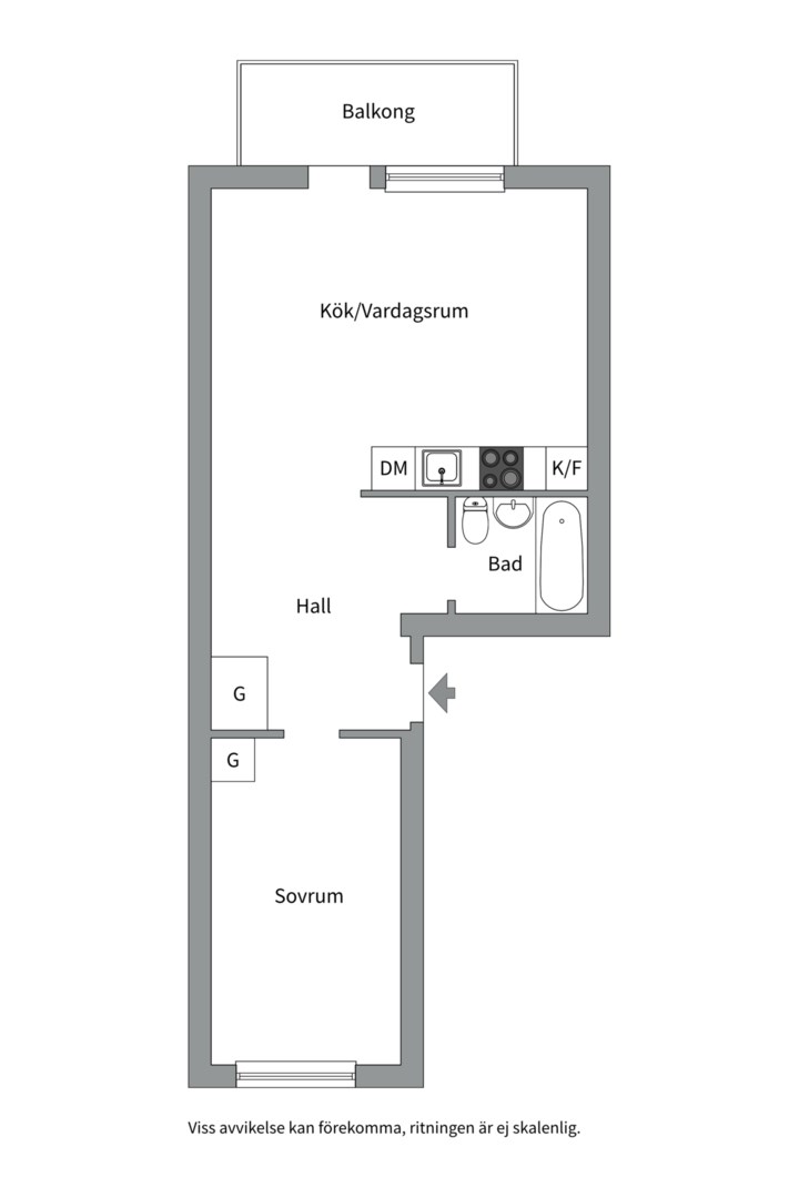 Planlösning från Ymergatan 13 C, Såld i Fålhagen, Uppsala