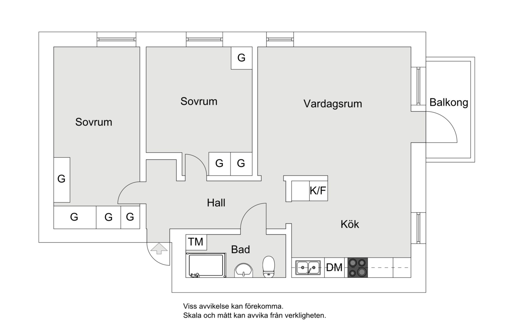 Planlösning från Fasanvägen 32, Såld i Saltängen, Nacka