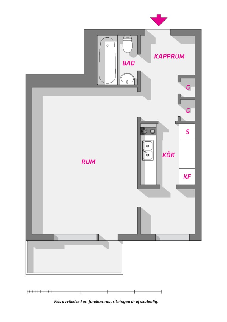 Planlösning från Luthagsesplanaden 26 B, Såld i Luthagen, Uppsala