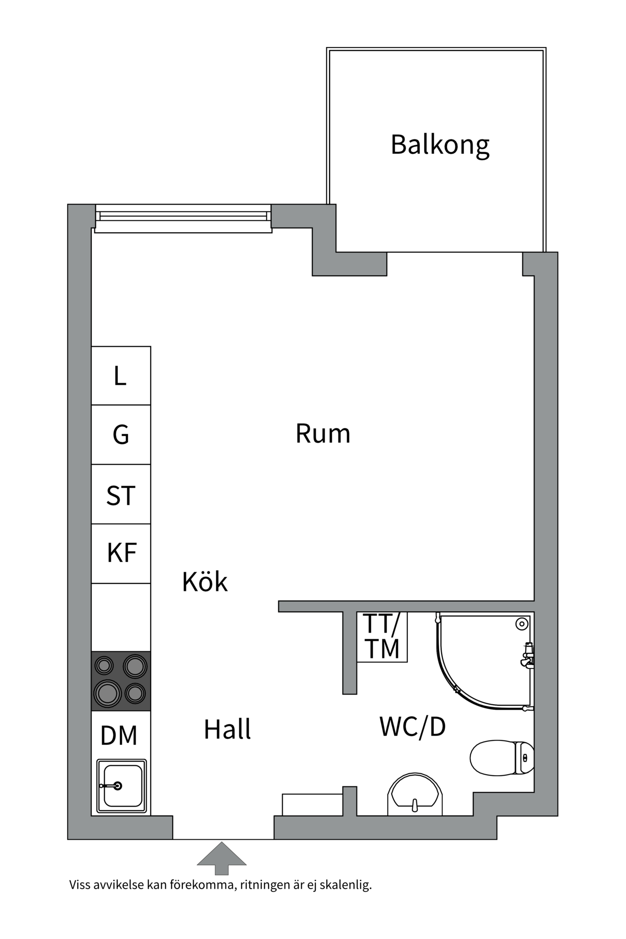Bostadsbild från Petterslundsgatan 14 E, Såld i Fålhagen, Uppsala