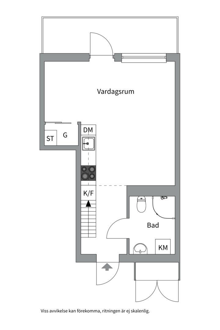 Planlösning från Vårdsätravägen 3B, Såld i Rosendal, Uppsala