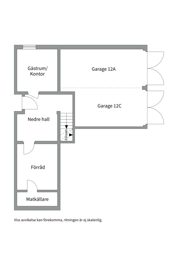 Planlösning från Eriksbergsvägen 12A, Såld i Sommarro, Uppsala