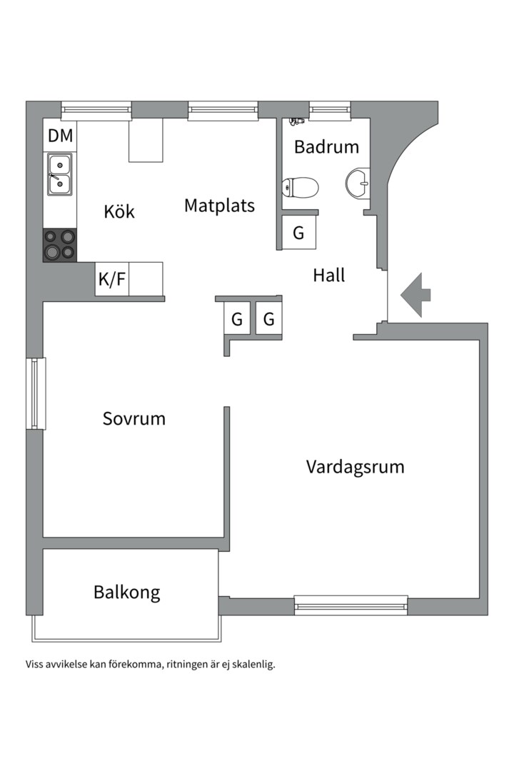 Planlösning från Ugglevägen 5C, Såld i Saltängen, Nacka