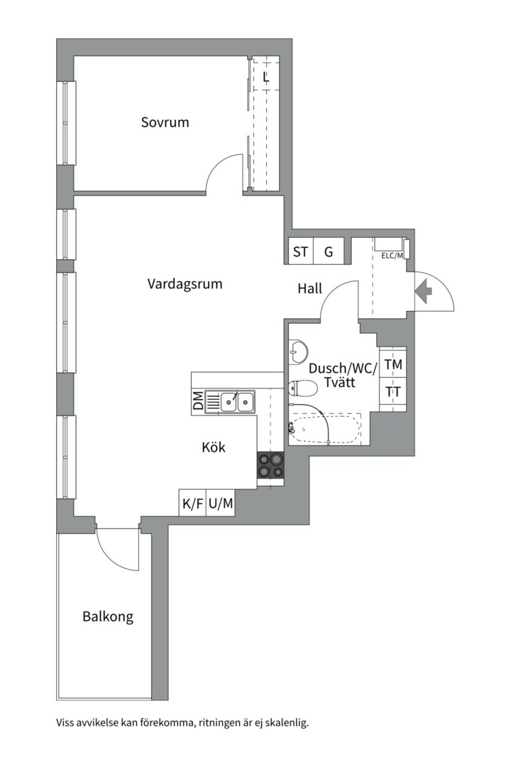 Planlösning från Tollareslingan 12, 5tr, Såld i Tollare, Nacka