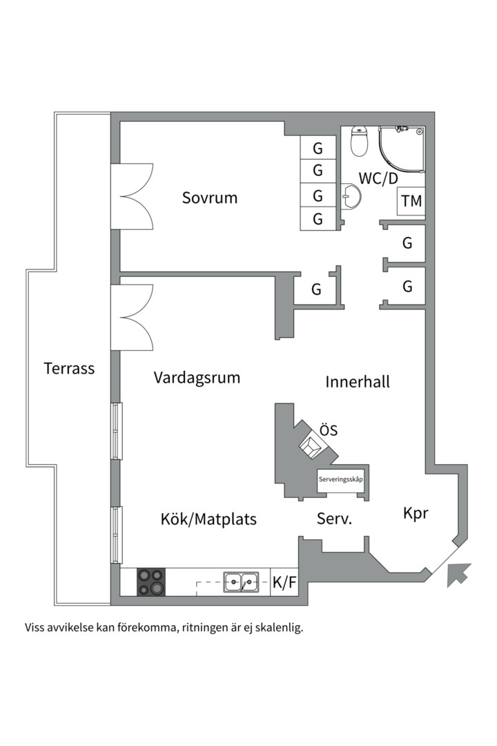 Planlösning från Sven Rinmans gata 4, Såld i Kungsholmen - Norr Mälarstrand, Stockholm