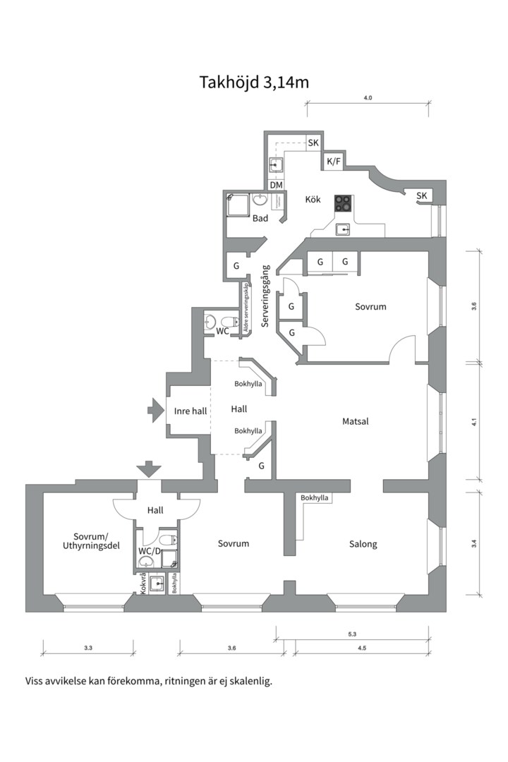 Planlösning från Tegnérlunden 9, Såld i Vasastan - Norrmalm, Stockholm