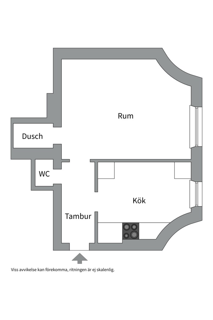 Planlösning från Väderkvarnsgatan 38B, Såld i Fålhagen, Uppsala