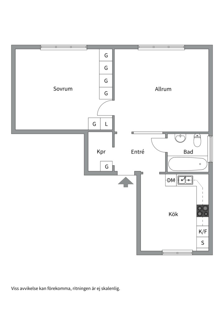 Planlösning från Geijersgatan 56B, Såld i Luthagen, Uppsala