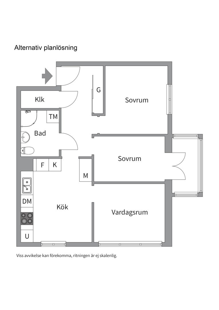 Planlösning från Edinsvägen 2, 2 tr, Såld i Ektorp, Nacka