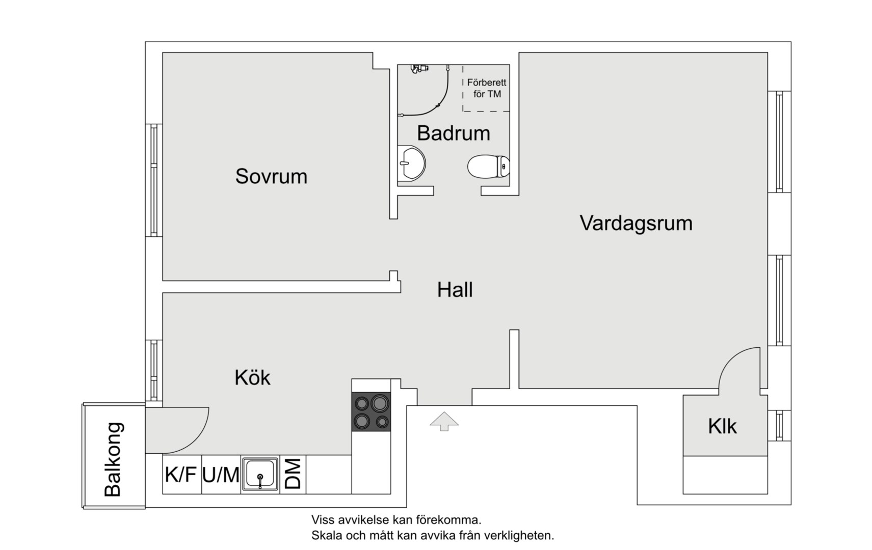 Planlösning från Sickla Strand 75, Såld i Sickla, Nacka