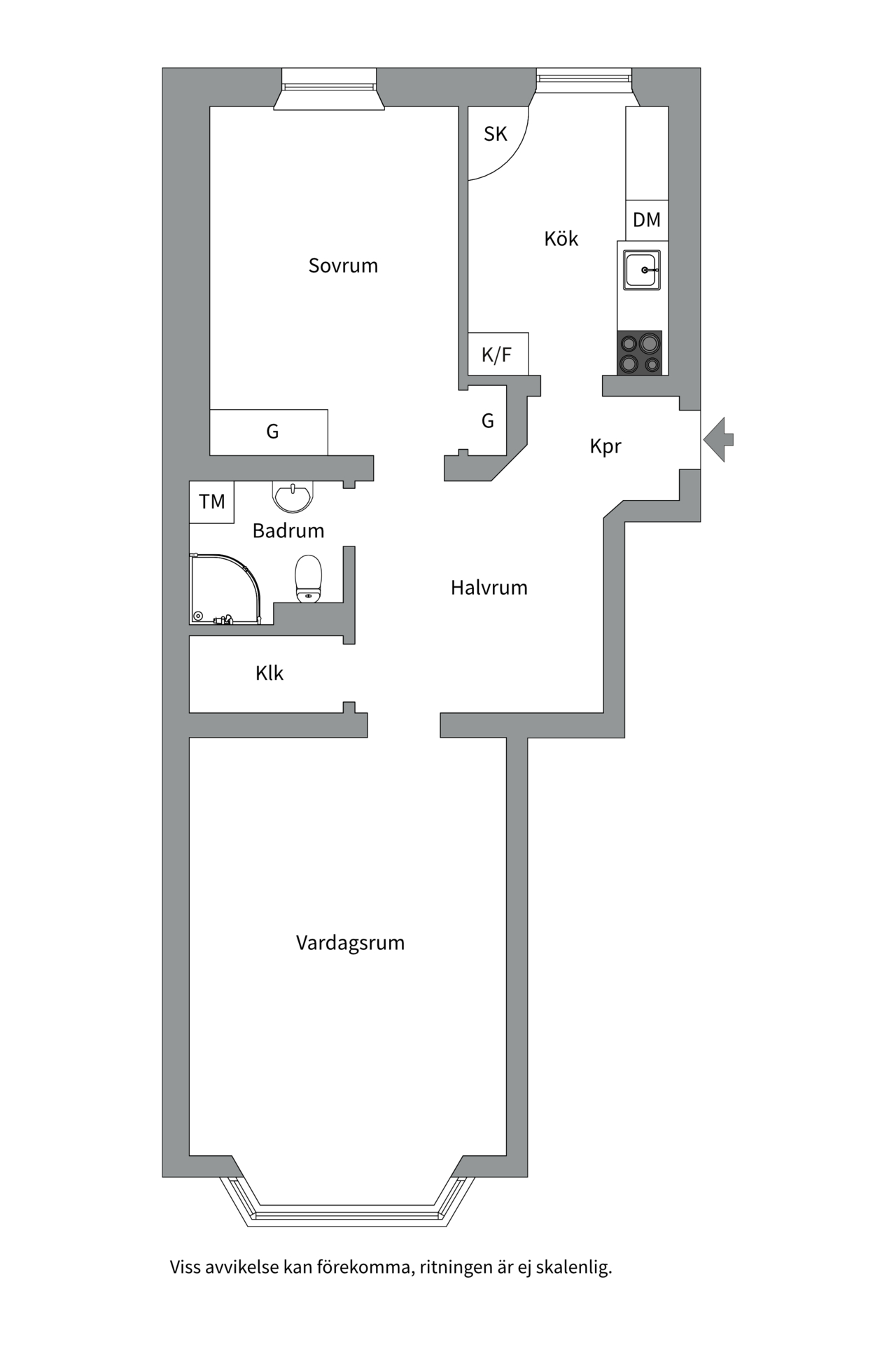 Bostadsbild från Väderkvarnsgatan 46 B, Såld i Fålhagen, Uppsala