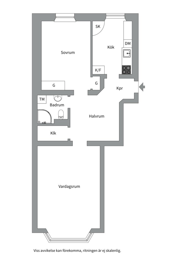 Bostadsbild från Väderkvarnsgatan 46 B, Såld i Fålhagen, Uppsala