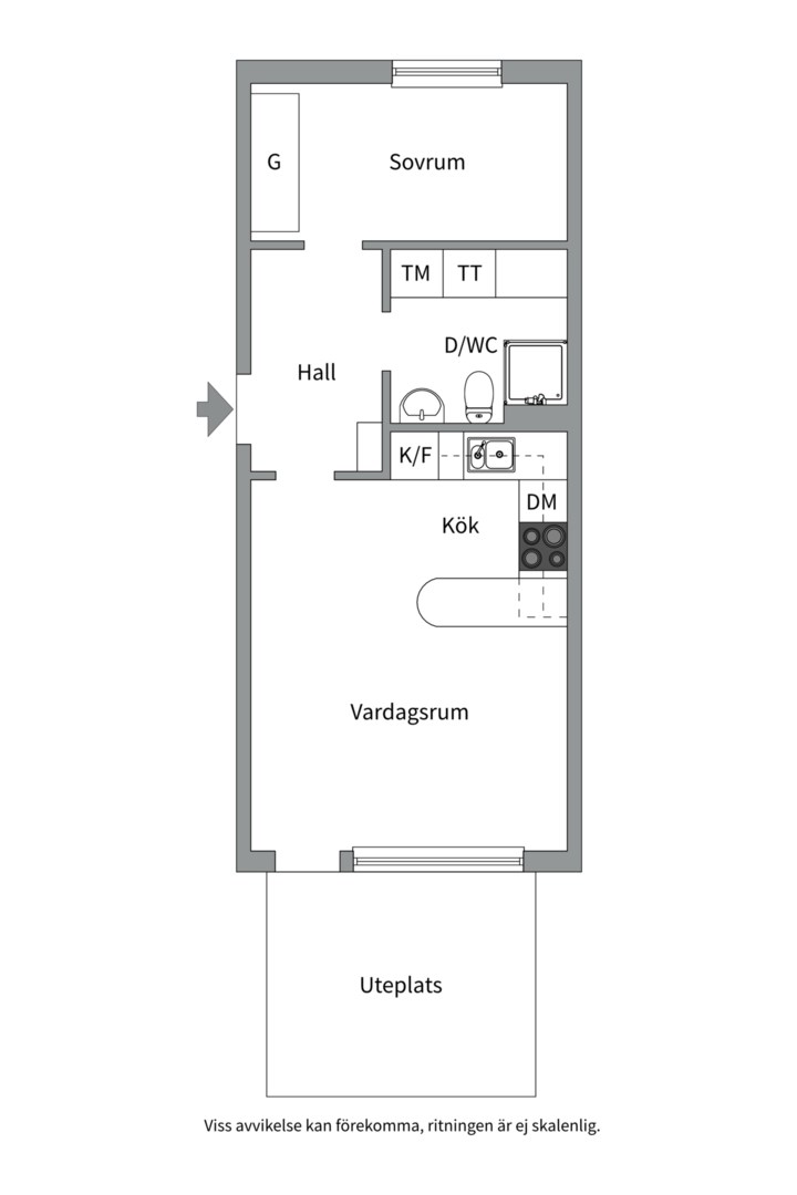 Planlösning från Gösta wahlströms väg 20, Såld i Rickomberga, Uppsala