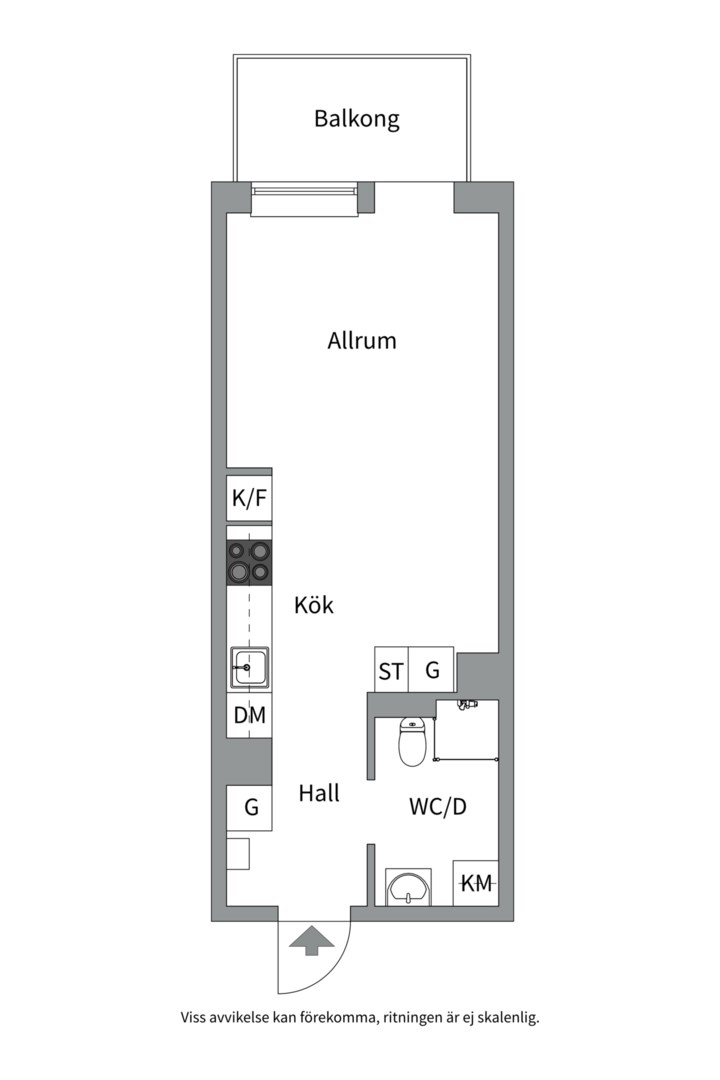 Planlösning från Göte Turessons väg 5A, Såld i Ultuna, Uppsala