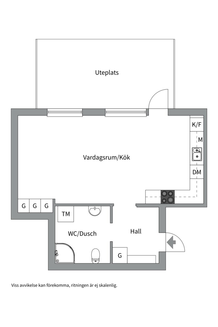 Planlösning från Tollarevägen 26, Såld i Tollare, Nacka
