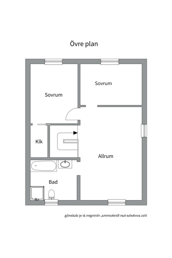 Planlösning från Björnmossvägen 25, Såld i Lindbacken, Uppsala