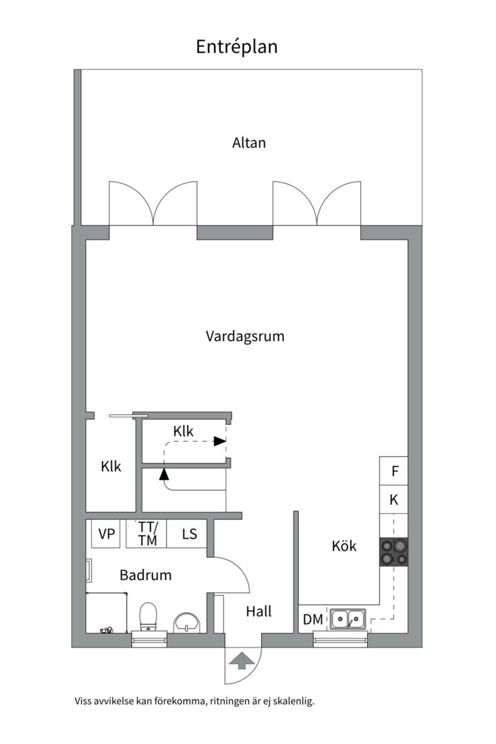 Planlösning från Björnmossvägen 25, Såld i Lindbacken, Uppsala