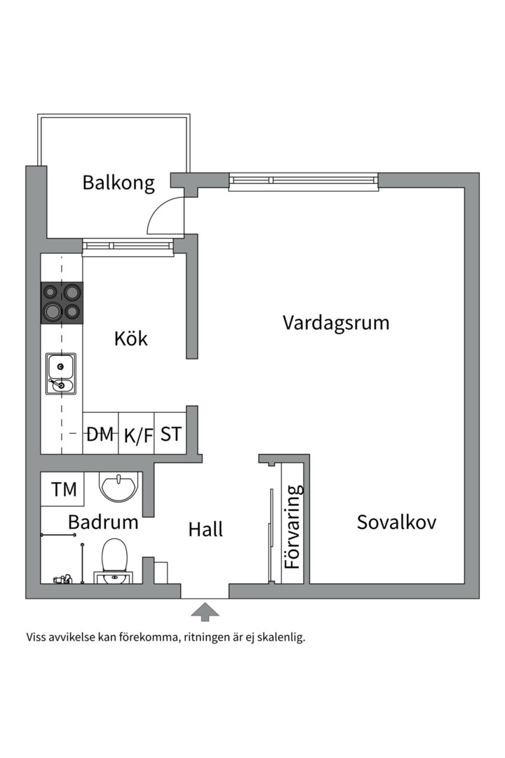Planlösning från Ekuddsvägen 3, Såld i Ekudden, Nacka