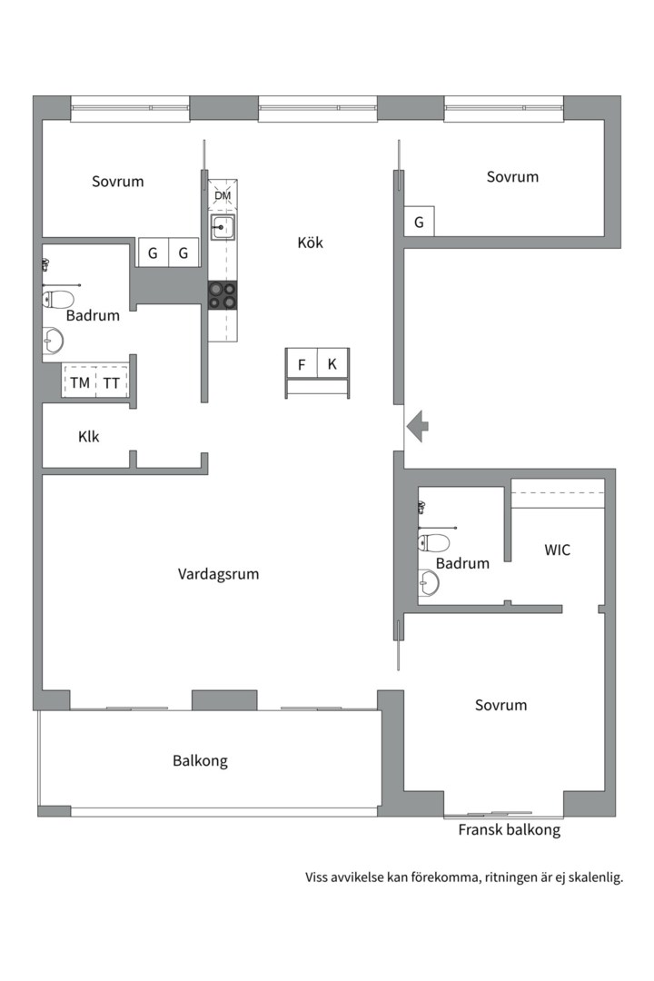 Planlösning från Orgelgatan 13, Såld i Kapellgärdet, Uppsala