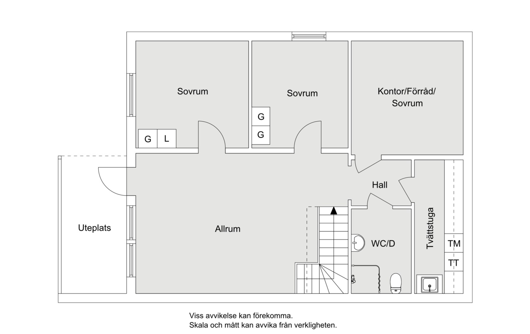 Planlösning från Talluddsvägen 5B, Såld i Björknäs, Nacka