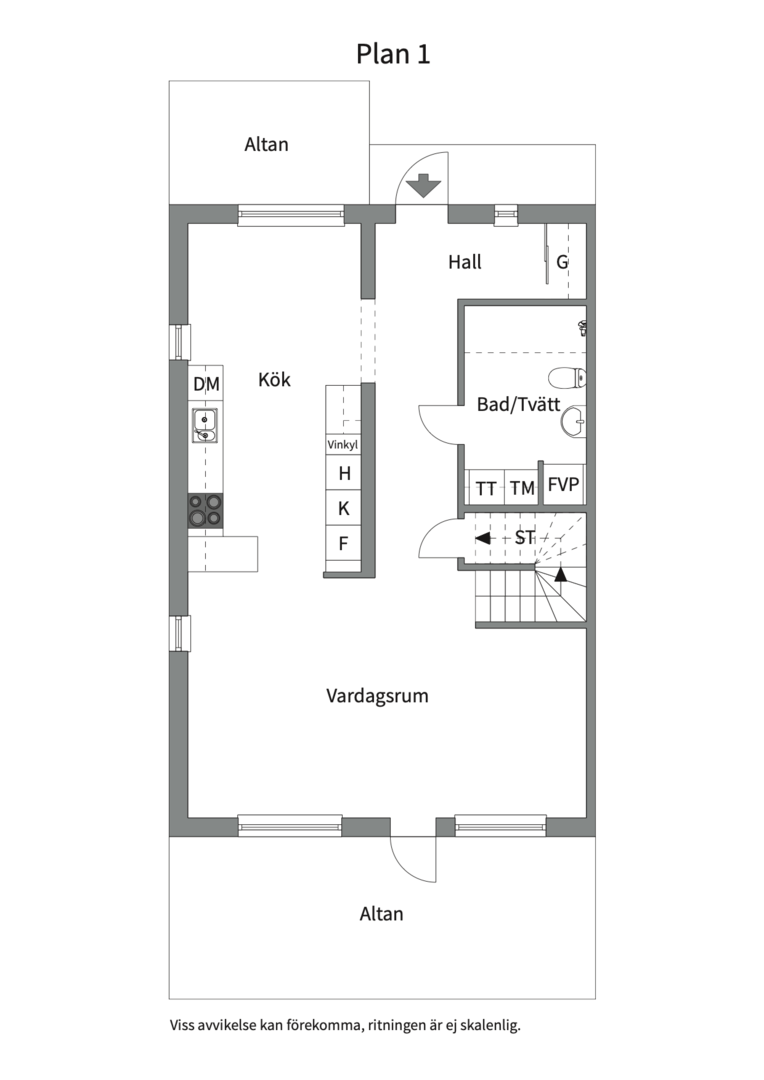 Planlösning från Tollare Ängsväg 25, Såld i Tollare, Nacka