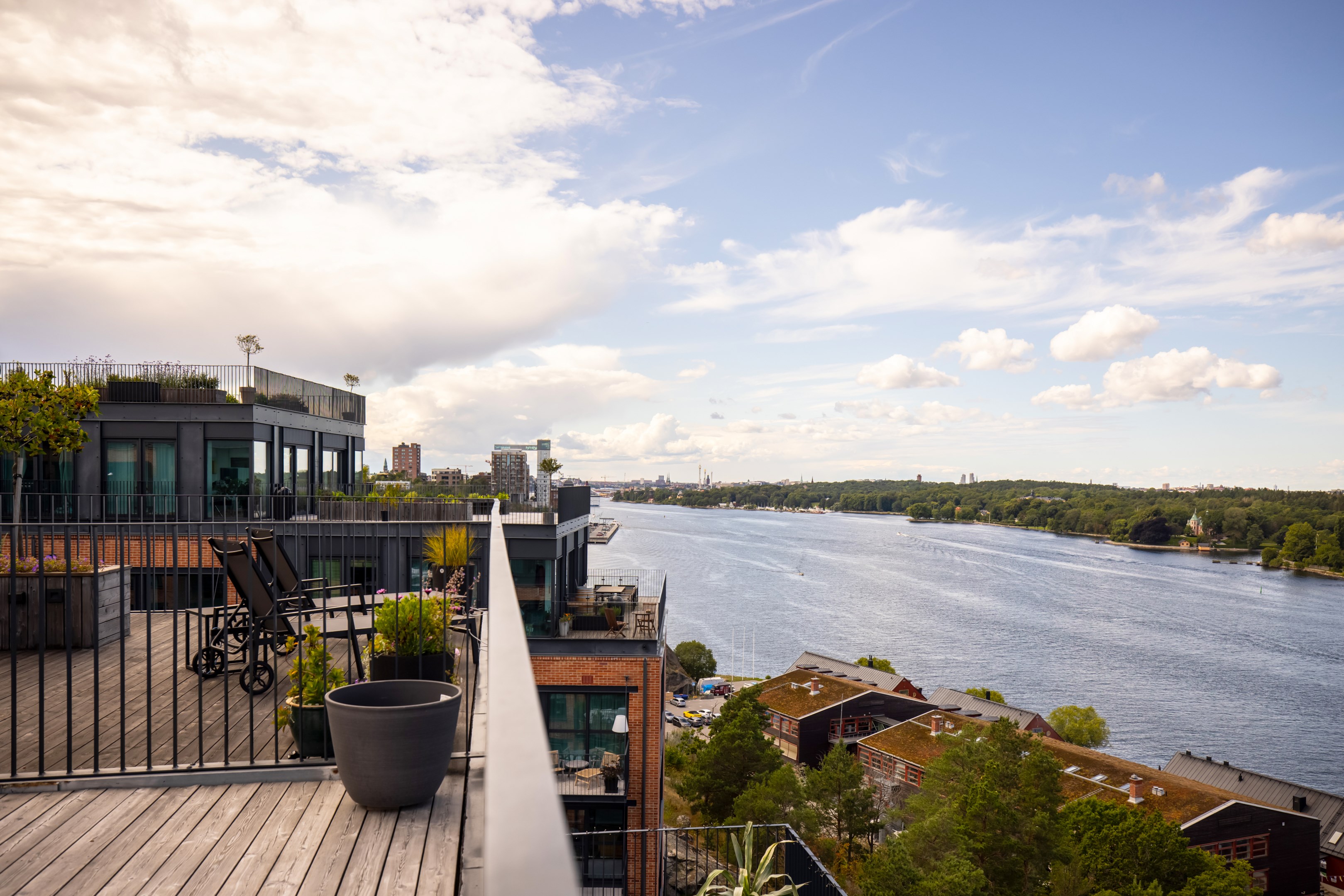 Bostadsbild från Fabrikörvägen 10D, takterrass., Såld i Nacka Strand, Nacka