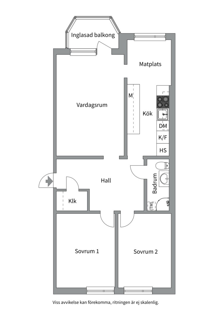 Planlösning från Alphyddevägen 15, Såld i , Nacka