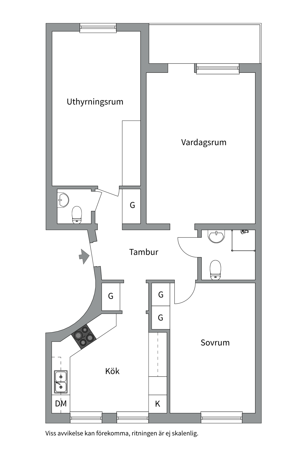 Bostadsbild från Byggmästargatan 13B, Såld i Salabacke, Uppsala