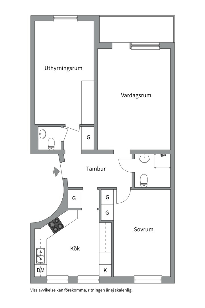 Bostadsbild från Byggmästargatan 13B, Såld i Salabacke, Uppsala