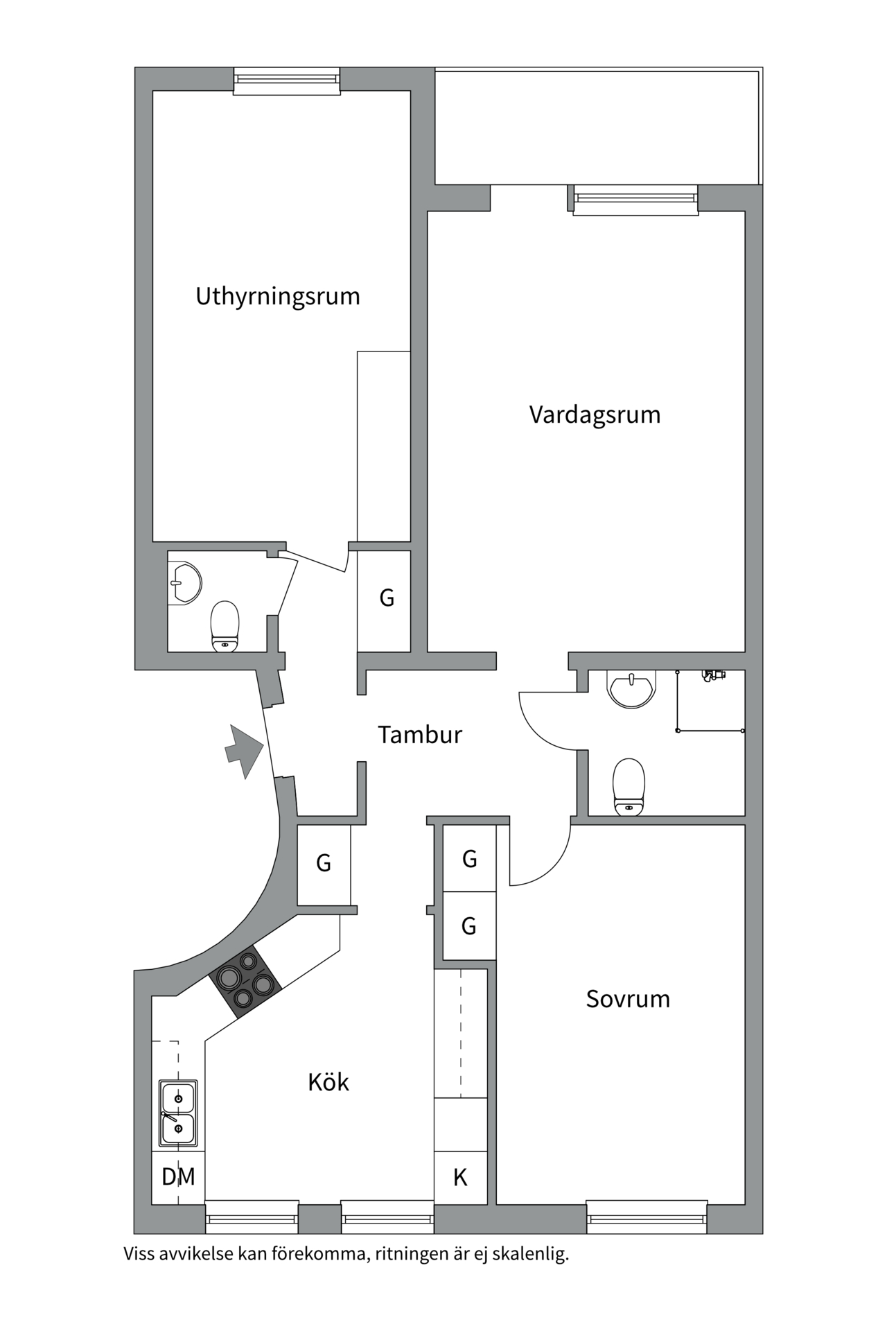 Bostadsbild från Byggmästargatan 13B, Såld i Salabacke, Uppsala