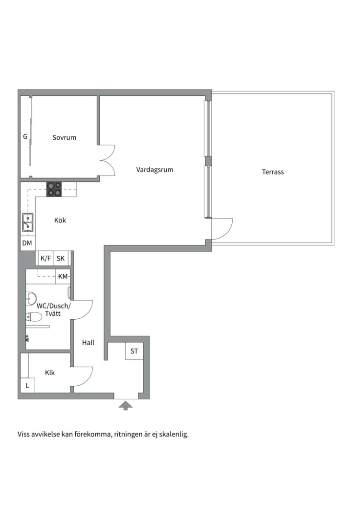 Planlösning från Augustendalsvägen 21, Såld i Nacka Strand, Nacka
