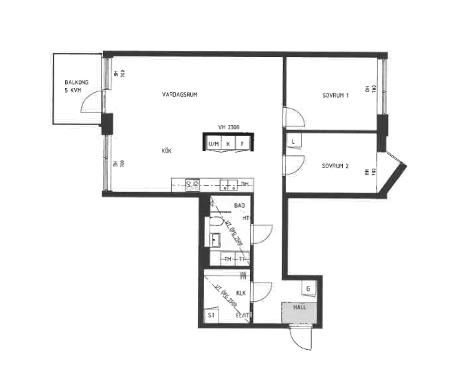 Planlösning från Augustendalsvägen 27, Såld i Nacka Strand, Nacka