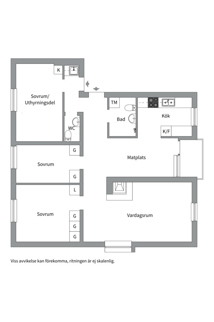 Planlösning från Hjalmar Brantingsgatan 21, Såld i Fålhagen, Uppsala